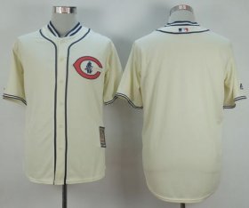 Wholesale Cheap Cubs Blank Cream 1929 Turn Back The Clock Stitched MLB Jersey