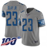 Wholesale Cheap Nike Lions #23 Darius Slay Jr Gray Men's Stitched NFL Limited Inverted Legend 100th Season Jersey