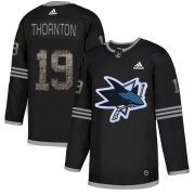 Wholesale Cheap Adidas Sharks #19 Joe Thornton Black Authentic Classic Stitched NHL Jersey
