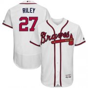 Wholesale Cheap Men's Atlanta Braves #27 Austin Riley White Flex Base Stitched Jersey
