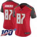 Wholesale Cheap Nike Buccaneers #87 Rob Gronkowski Red Team Color Women's Stitched NFL 100th Season Vapor Untouchable Limited Jersey