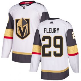 Wholesale Cheap Adidas Golden Knights #29 Marc-Andre Fleury White Road Authentic Stitched Youth NHL Jersey