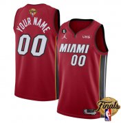 Wholesale Cheap Men's Miami Heat Active Player Custom Red 2023 Finals Statement Edition With NO.6 Patch Stitched Basketball Jersey