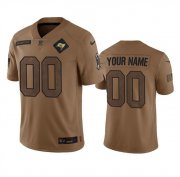 Cheap Men's Tampa Bay Buccaneers Active Player Custom 2023 Brown Salute To Service Limited Football Stitched Jersey
