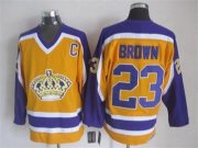 Wholesale Cheap Kings #23 Dustin Brown Yellow CCM Stitched NHL Jersey
