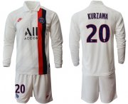 Wholesale Cheap Paris Saint-Germain #20 Kurzawa Away Long Sleeves Soccer Club Jersey
