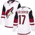 Wholesale Cheap Adidas Coyotes #17 Alex Galchenyuk White Road Authentic Stitched NHL Jersey