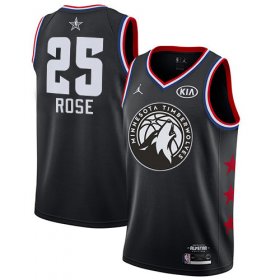 Wholesale Cheap Timberwolves #25 Derrick Rose Black Basketball Jordan Swingman 2019 All-Star Game Jersey