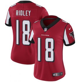 Wholesale Cheap Nike Falcons #18 Calvin Ridley Red Team Color Women\'s Stitched NFL Vapor Untouchable Limited Jersey