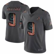Wholesale Cheap Nike Lions #9 Matthew Stafford 2018 Salute To Service Retro USA Flag Limited NFL Jersey