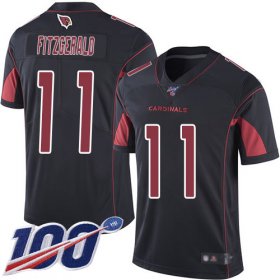 Wholesale Cheap Nike Cardinals #11 Larry Fitzgerald Black Men\'s Stitched NFL Limited Rush 100th Season Jersey