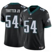 Cheap Men's Philadelphia Eagles #54 Jeremiah Trotter Jr Black 2024 Draft F.U.S.E. Vapor Untouchable Limited Football Stitched Jersey
