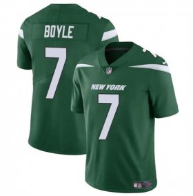 Cheap Men\'s New York Jets #7 Tim Boyle Green Vapor Untouchable Limited Stitched Jersey
