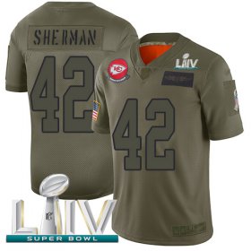 Wholesale Cheap Nike Chiefs #42 Anthony Sherman Camo Super Bowl LIV 2020 Men\'s Stitched NFL Limited 2019 Salute To Service Jersey