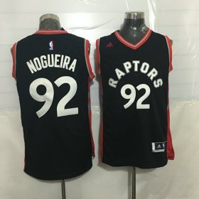 Wholesale Cheap Men\'s Toronto Raptors #92 Lucas Nogueira Black With Red New NBA Rev 30 Swingman Jersey