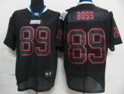 Wholesale Cheap Giants #89 Kevin Boss Lights Out Black Stitched NFL Jersey