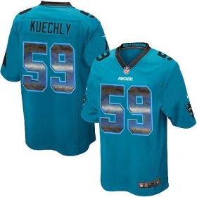 Wholesale Cheap Nike Panthers #59 Luke Kuechly Blue Alternate Men\'s Stitched NFL Limited Strobe Jersey