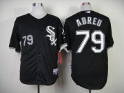 Wholesale Cheap White Sox #79 Jose Abreu Black Cool Base Stitched MLB Jersey