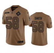Wholesale Cheap Men's Dallas Cowboys #58 Mazi Smith 2023 Brown Salute To Service Limited Football Stitched Jersey
