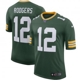 Wholesale Cheap Green Bay Packers #12 Aaron Rodgers Nike 100th Season Vapor Limited Jersey Green