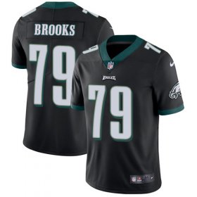 Wholesale Cheap Nike Eagles #79 Brandon Brooks Black Alternate Men\'s Stitched NFL Vapor Untouchable Limited Jersey