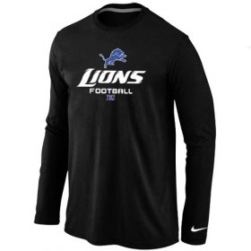 Wholesale Cheap Nike Detroit Lions Critical Victory Long Sleeve T-Shirt Black