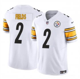 Cheap Men\'s Pittsburgh Steelers #2 Justin Fields White 2024 F.U.S.E.Vapor Untouchable Limited Football Stitched Jersey