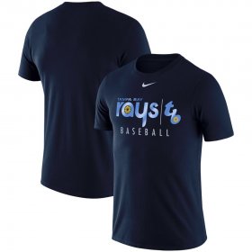 Wholesale Cheap Tampa Bay Rays Nike MLB Team Logo Practice T-Shirt Navy