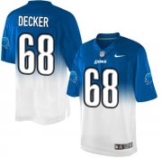 Wholesale Cheap Nike Lions #68 Taylor Decker Blue/White Men's Stitched NFL Elite Fadeaway Fashion Jersey