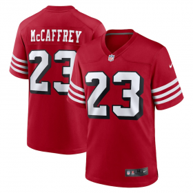 Wholesale Cheap Men\'s San Francisco 49ers #23 Christian McCaffrey Red Game Stitched Football Jersey