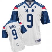Wholesale Cheap Saints #9 Drew Brees 2011 White and Blue Pro Bowl Stitched NFL Jersey