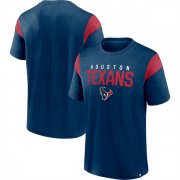 Wholesale Men's Houston Texans Navy Red Home Stretch Team T-Shirt