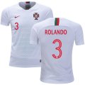 Wholesale Cheap Portugal #3 Rolando Away Kid Soccer Country Jersey