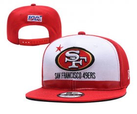 Wholesale Cheap 49ers Team Logo Red 2019 Draft Adjustable Hat YD