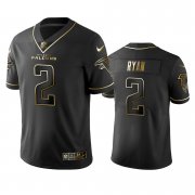 Wholesale Cheap Falcons #2 Matt Ryan Men's Stitched NFL Vapor Untouchable Limited Black Golden Jersey