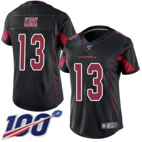 Wholesale Cheap Nike Cardinals #13 Christian Kirk Black Women\'s Stitched NFL Limited Rush 100th Season Jersey