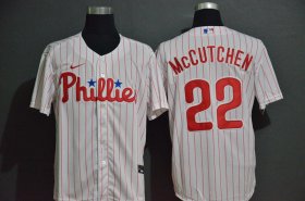 Wholesale Cheap Men\'s Philadelphia Phillies #22 Andrew McCutchen White Stitched MLB Cool Base Nike Jersey