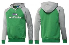 Wholesale Cheap Seattle Seahawks Authentic Logo Pullover Hoodie Green & Grey