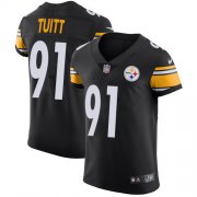 Wholesale Cheap Nike Steelers #91 Stephon Tuitt Black Team Color Men's Stitched NFL Vapor Untouchable Elite Jersey