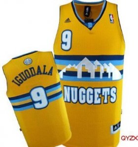 Wholesale Cheap Denver Nuggets #9 Andre Iguodala Yellow Swingman Jersey