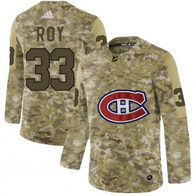 Wholesale Cheap Adidas Canadiens #33 Patrick Roy Camo Authentic Stitched NHL Jersey