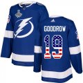 Cheap Adidas Lightning #19 Barclay Goodrow Blue Home Authentic USA Flag 2020 Stanley Cup Champions Stitched NHL Jersey