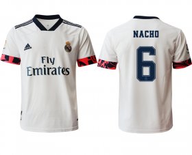 Wholesale Cheap Men 2020-2021 club Real Madrid home aaa version 6 white Soccer Jerseys2