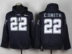 Wholesale Cheap Dallas Cowboys #22 Emmitt Smith Navy Blue Pullover NFL Hoodie
