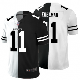 Cheap New England Patriots #11 Julian Edelman Men\'s Black V White Peace Split Nike Vapor Untouchable Limited NFL Jersey