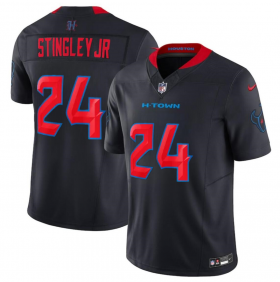 Cheap Men\'s Houston Texans #24 Derek Stingley Jr. Navy 2024 2nd Alternate F.U.S.E Vapor Football Stitched Jersey