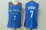 Wholesale Cheap Men's Oklahoma City Thunder #7 Carmelo Anthony New Royal Blue 2017-2018 Nike Swingman Stitched NBA Jersey