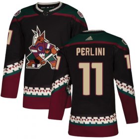 Wholesale Cheap Adidas Coyotes #11 Brendan Perlini Black Alternate Authentic Stitched NHL Jersey