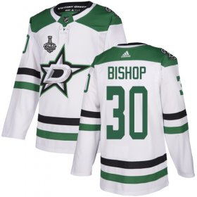 Wholesale Cheap Adidas Stars #30 Ben Bishop White Road Authentic 2020 Stanley Cup Final Stitched NHL Jersey