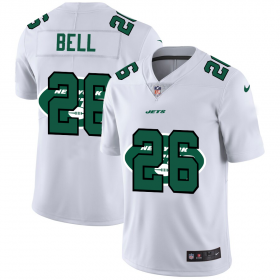 Wholesale Cheap New York Jets #26 Le\'Veon Bell White Men\'s Nike Team Logo Dual Overlap Limited NFL Jersey